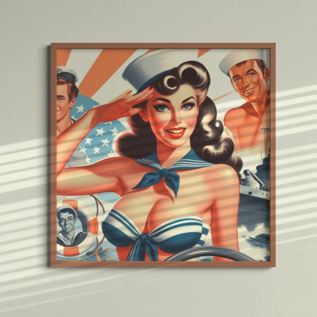 Poster Pinup do marinheiro bonito (Criador carregado)