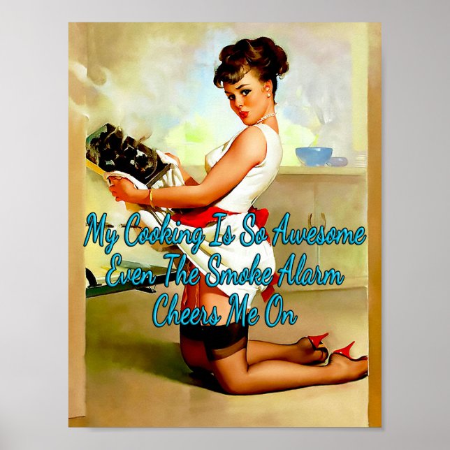 Poster Pinup Let's Comed Out by Gil Elvgren, de 1950 (Frente)