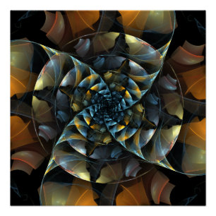 Póster PinWheel Abstrato Art