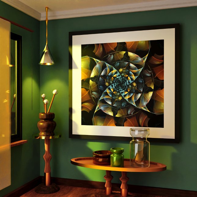 Póster PinWheel Abstrato Art (Pinwheel Abstract Art Poster)