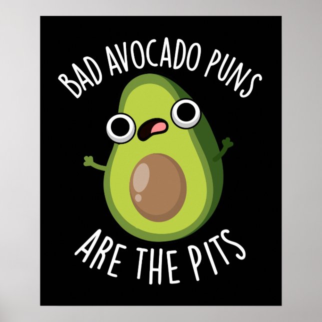 Poster Pioras Piadas de Abacate São Frutas Péssimas Fundo (Frente)