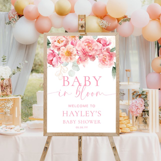 Poster Piper Peony Baby No Bloom Chá Sinal De Boas-Vindas (Criador carregado)