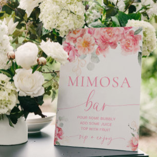 Poster Piper Peony Floral Chá de panela Mimosa - Sinal de