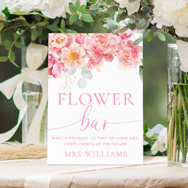 Poster Piper Peony Floral - Sinal de Bar Flor