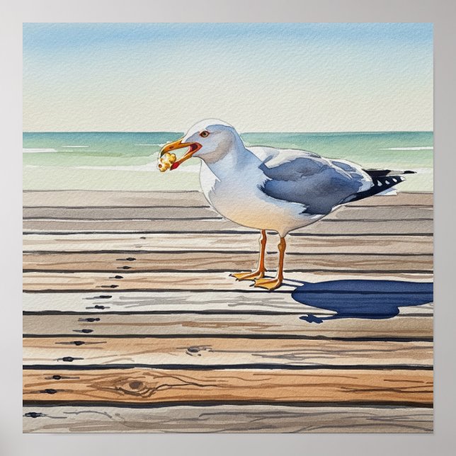 Poster Pipoca De Roubo De Seagull (Frente)