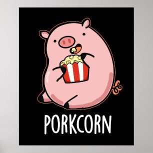Poster Pipoca Engraçada Pipoca Escura BG