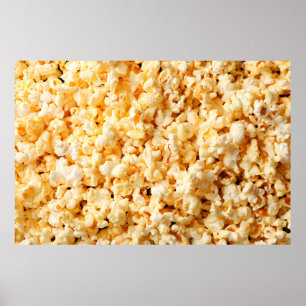 Poster Pipoca feia em fundo inteiro. Comida