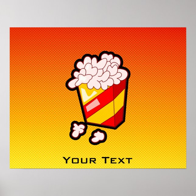 Poster Pipoca Laranja Amarela (Frente)