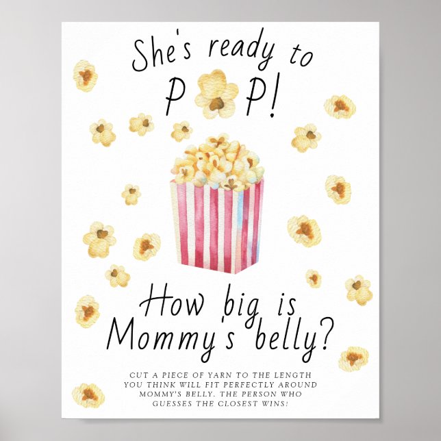 Poster Pipoca - quão grande é a barriga da mamãe jogo (Frente)