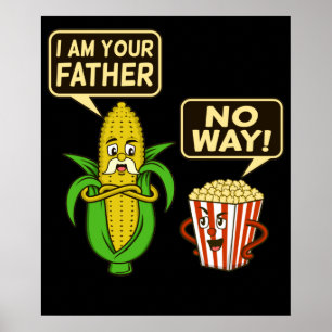 Poster Pipoca, sou o teu pai, Popcorns, Comida comedor