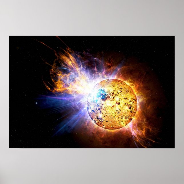 Póster Pipsqueak Star derramou o gigante Flare NASA (Frente)