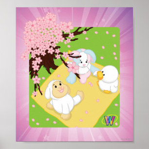 Póster Piquenique da celebração do primavera
