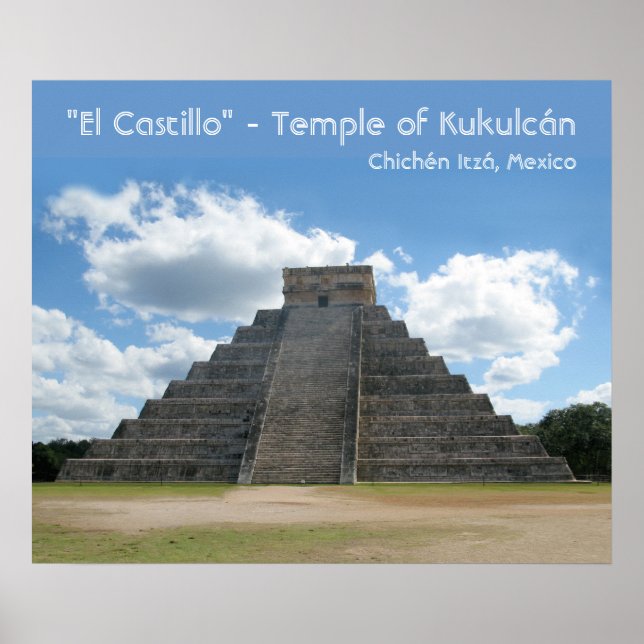 Póster Pirâmide Chichén Itzá (Frente)