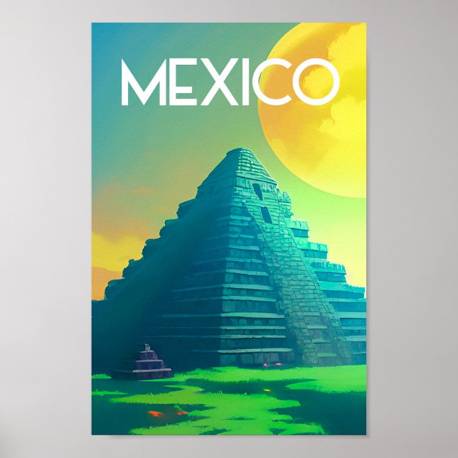 Poster Pirâmide de Ai, no México (Frente)
