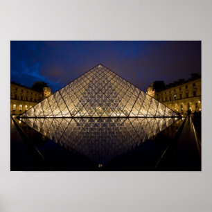 Poster Pirâmide do Louvre pelo arquiteto I.M. Pei