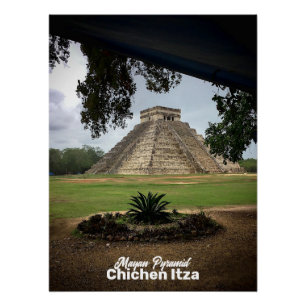 Póster Pirâmide Mayan CHICHEN ITZA Viagem Souvenir