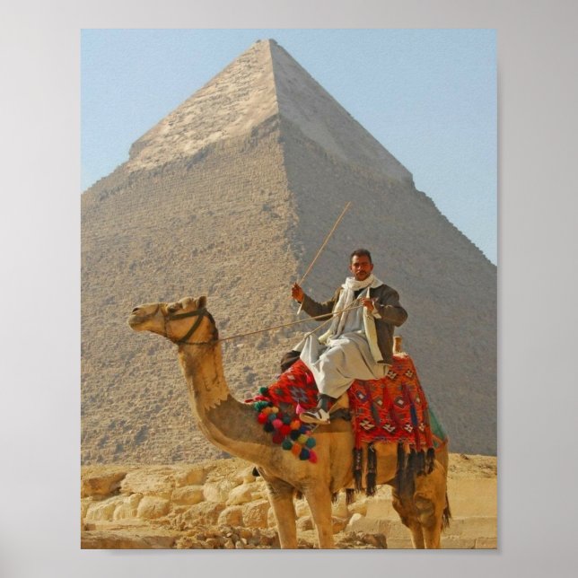 Poster Pirâmides de Gizé e Passeio de Camelo, Viagem ao E (Frente)