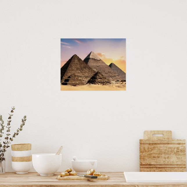 Poster Pirâmides de Gizé Viagem Egito Foto (Cozinha)