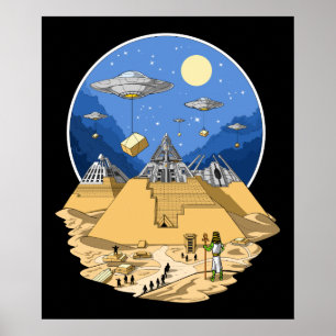 Poster Pirâmides do Egito alienígena