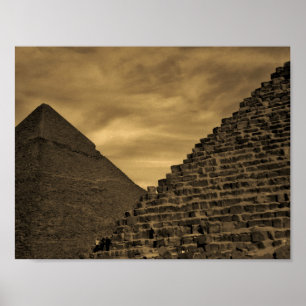 Poster Pirâmides do por do sol