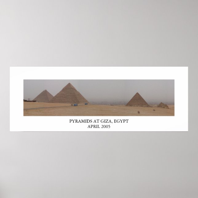 Poster Pirâmides em Giza, Egito (Frente)
