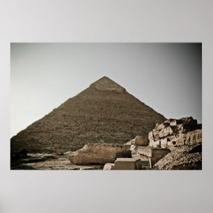 Poster Pirâmides em Giza no Cairo, Egipto