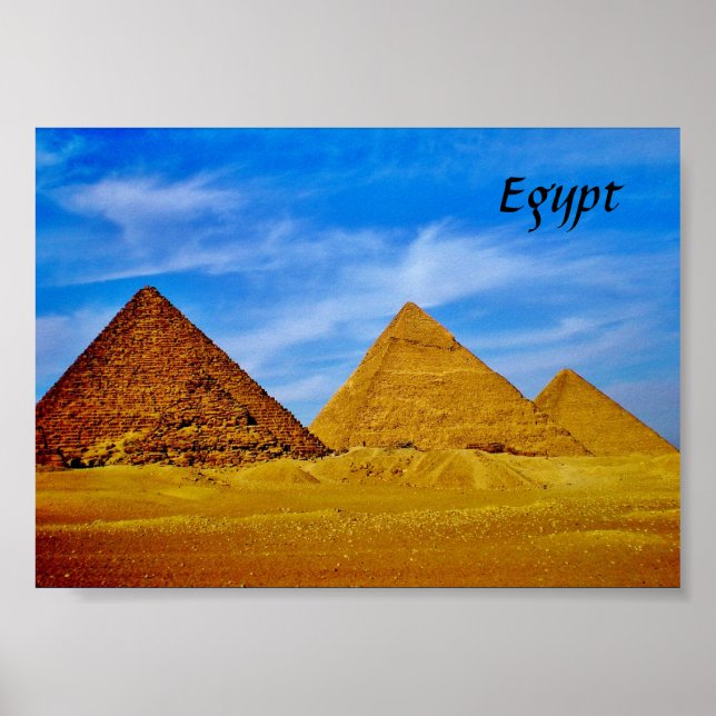 Poster Pirâmides Giza (Frente)