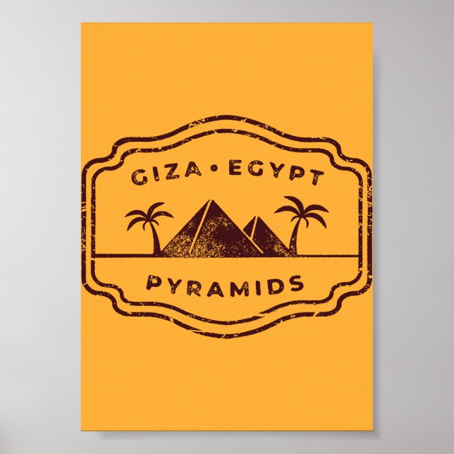 Poster Pirâmides Giza Egito (Frente)