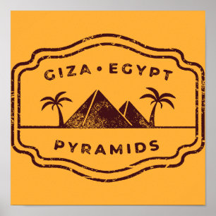 Poster Pirâmides Giza Egito