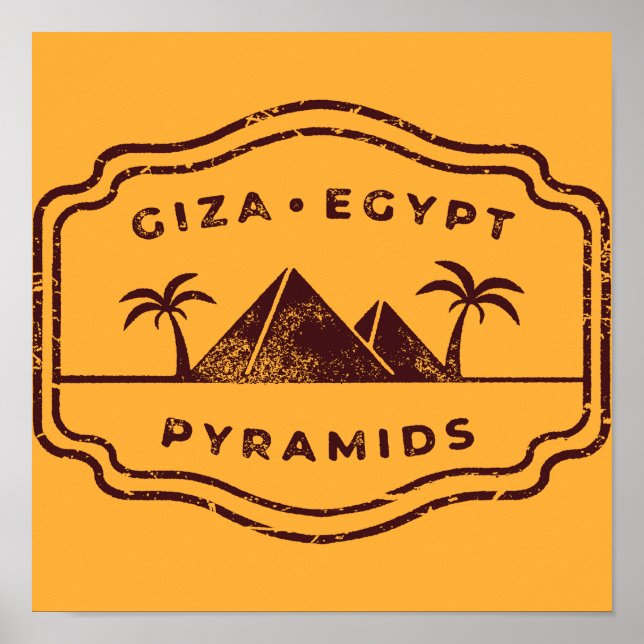 Poster Pirâmides Giza Egito (Frente)