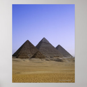 Poster Pirâmides no deserto o Cairo, Egipto