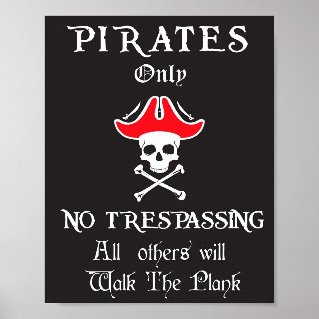 Póster Pirata apenas sem invasão (Frente)