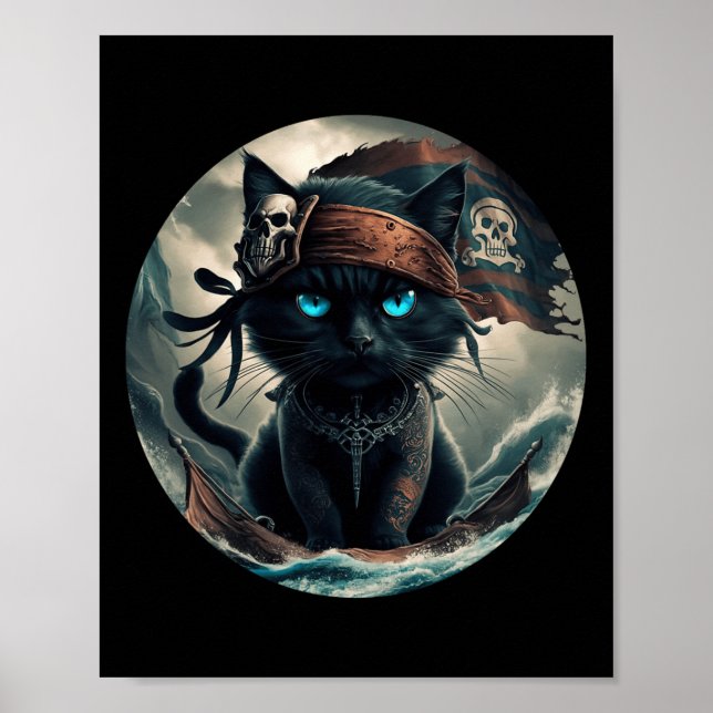Poster Pirata Black Cat (Frente)