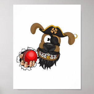 Poster Pirata Críquete E Se Ll Cruzeiro Caribenho Engraça