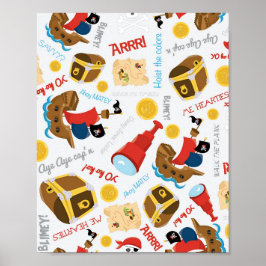 Poster Pirata do Partido Treasure Island