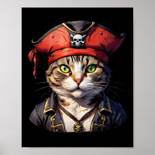 Poster Pirata E Gato, O Buccaneeiro Felino
