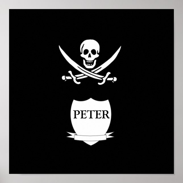 Poster Pirata e monograma (Frente)