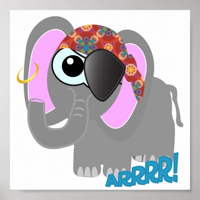 Poster Pirata-Elefante Cute Goofkins (Frente)