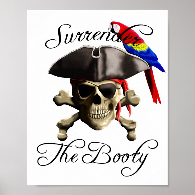 Poster Pirata Engraçado Rende A Bootada (Frente)