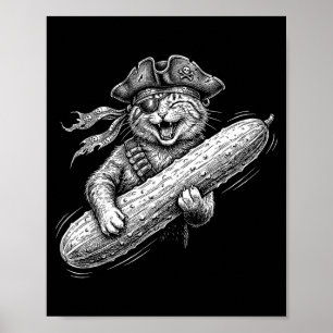 Poster Pirata gato pepino picles