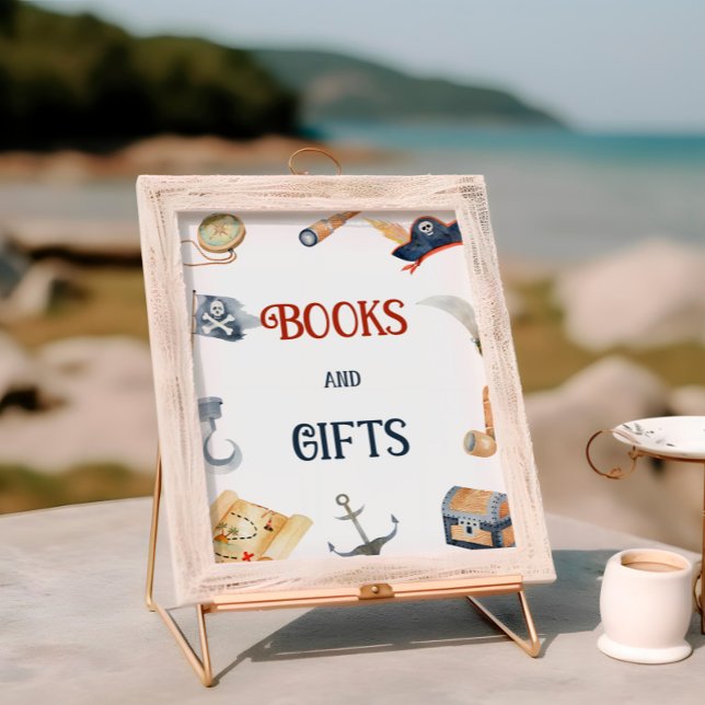 Poster Pirata Livros De Chá de fraldas E Sinal De Present (Criador carregado)