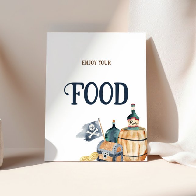 Poster Pirata o sinal de Comida do Chá de fraldas (Criador carregado)