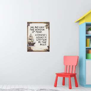 Poster Pirata palavras motivacionais para a vida Micevill