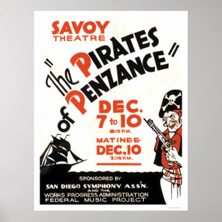 Póster Piratas Da Penzance 1938 WPA