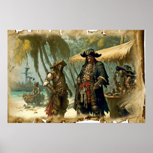 Poster Piratas na ilha do tesouro (Frente)