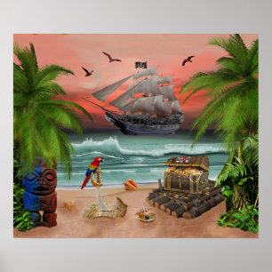 POSTER PIRATAS TRASURE QUEST