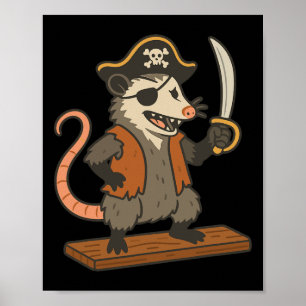 Poster Pirate Ogambm Dia de as Bruxas engraçado Costume P