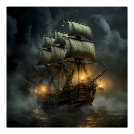 Póster Pirate Ship Art Series - Primeira edição nº 18