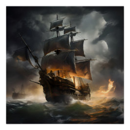 Póster Pirate Ship Art Series - Primeira edição nº 22