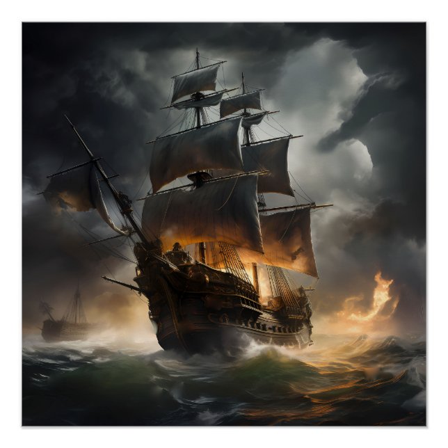 Póster Pirate Ship Art Series - Primeira edição nº 22 (Frente)